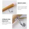 Non-Slip Solid Wood Handrail for Seniors, Natural Wood, Wall-Mounted Attic and Corridor Safety Railing (1.8 m) view 3