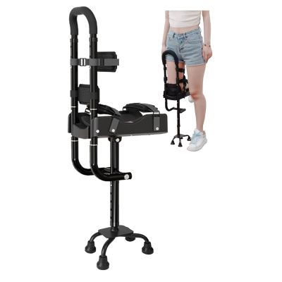 SXTYFBB Hands-Free Crutch, Height-Adjustable Knee Crutch for Below-Knee Use