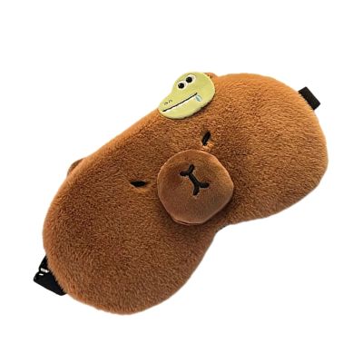 Capybara Plush Eye Mask for Travel and Sleep