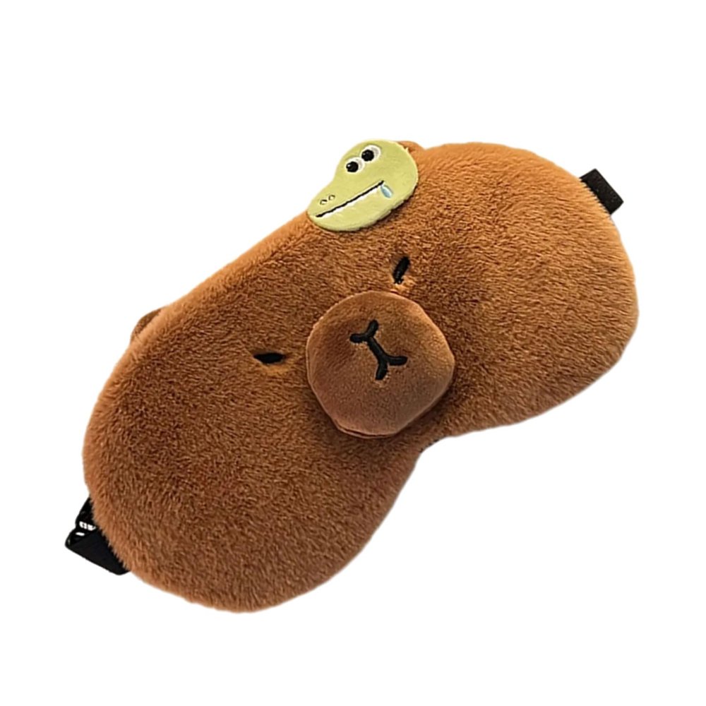 Capybara Plush Eye Mask for Travel and Sleep