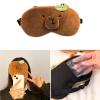Capybara Plush Eye Mask for Travel and Sleep view 2