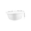 FRCOLOR Portable White Plastic Foot Wash Basin with Large Capacity and Versatile Design for Home and Travel view 2