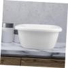 FRCOLOR Portable White Plastic Foot Wash Basin with Large Capacity and Versatile Design for Home and Travel view 4