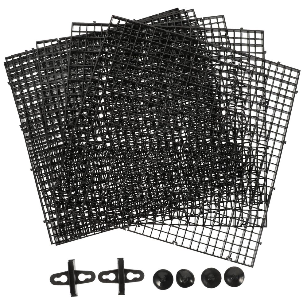Yardwe PVC Aquarium Divider Plate, Black, 1 Set