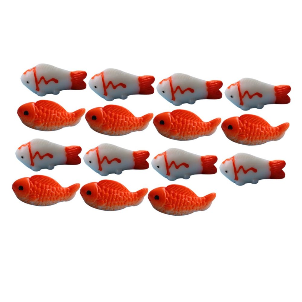 Supvox 15-Piece Mini Fish Ornament Set