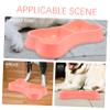 Bone-Shaped Double Bowl for Cats, Red, Plastic view 3