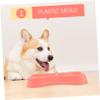 Bone-Shaped Double Bowl for Cats, Red, Plastic view 4