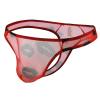 Men's Black String Thong with Bulge Pouch view 1
