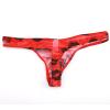 Men's Black String Thong with Bulge Pouch view 2