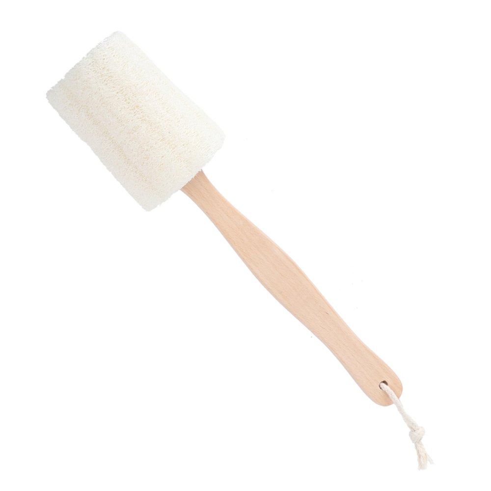 Wooden Loofah Body Brush with Long Handle