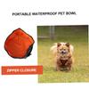 Foldable Dog Bowl for Travel, Waterproof, with Zipper, Polyester view 3