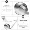 GOOHOCHY Left-Handed Adaptive Cutlery Set, Stainless Steel view 3