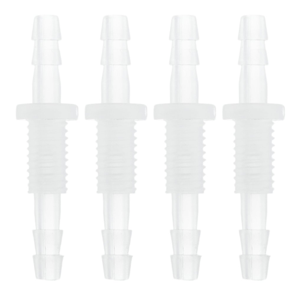 HOPESPANNER Plastic Hose Fittings 5/32" to 5/32" Hose ID M8 Thread Bulkhead Fitting PP 4 Pack