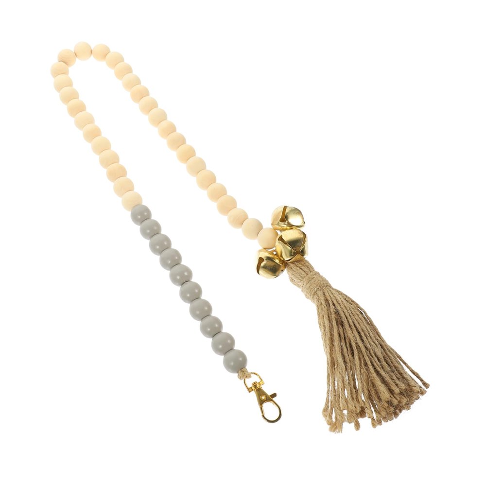 Sosoport Dog Bell with Wood and Pearl Decor