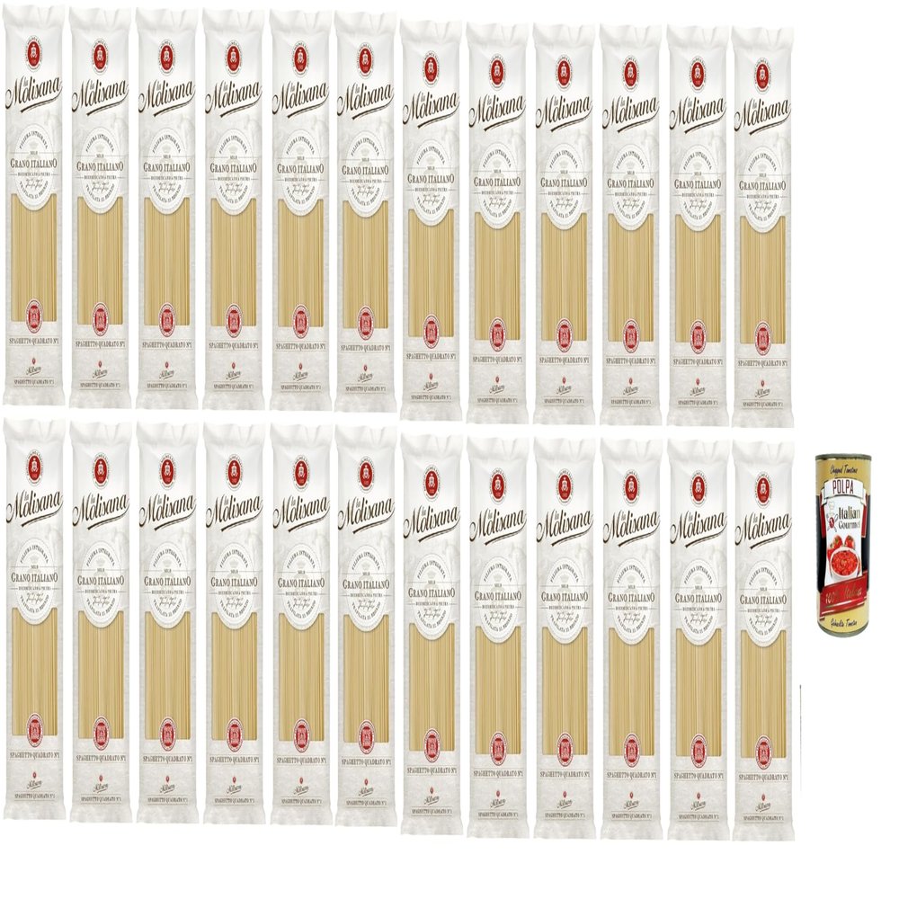 Italian Gourmet Spaghetto Quadrato No. 1 Semolina Pasta, 24 x 500 g