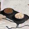 Removable Double Dog Food and Water Bowl for Small and Medium Dogs view 3