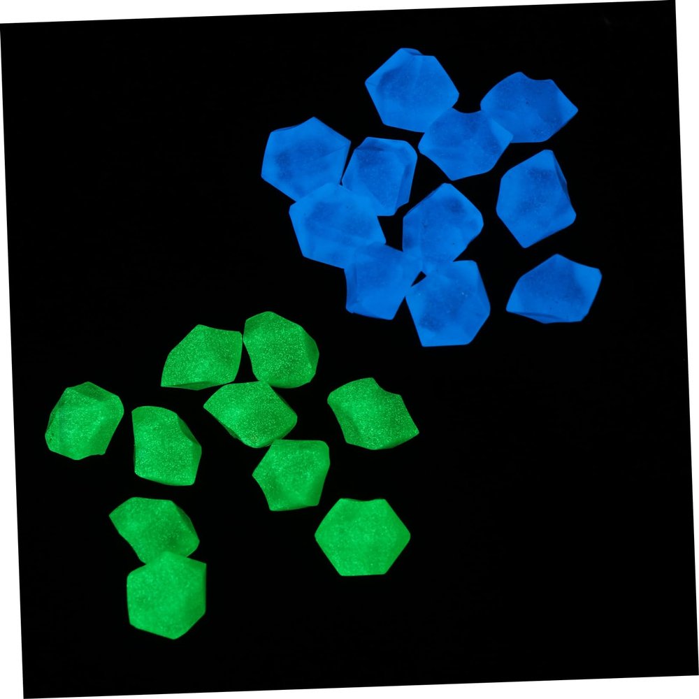 Levemolo 300-Piece Resin Pebbles for Aquariums, Glowing Landscape Decor for Fish Tanks, Safe for Freshwater Fish