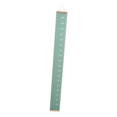 Removable Height Chart for Children, Green Canvas, Wooden Wall Decor