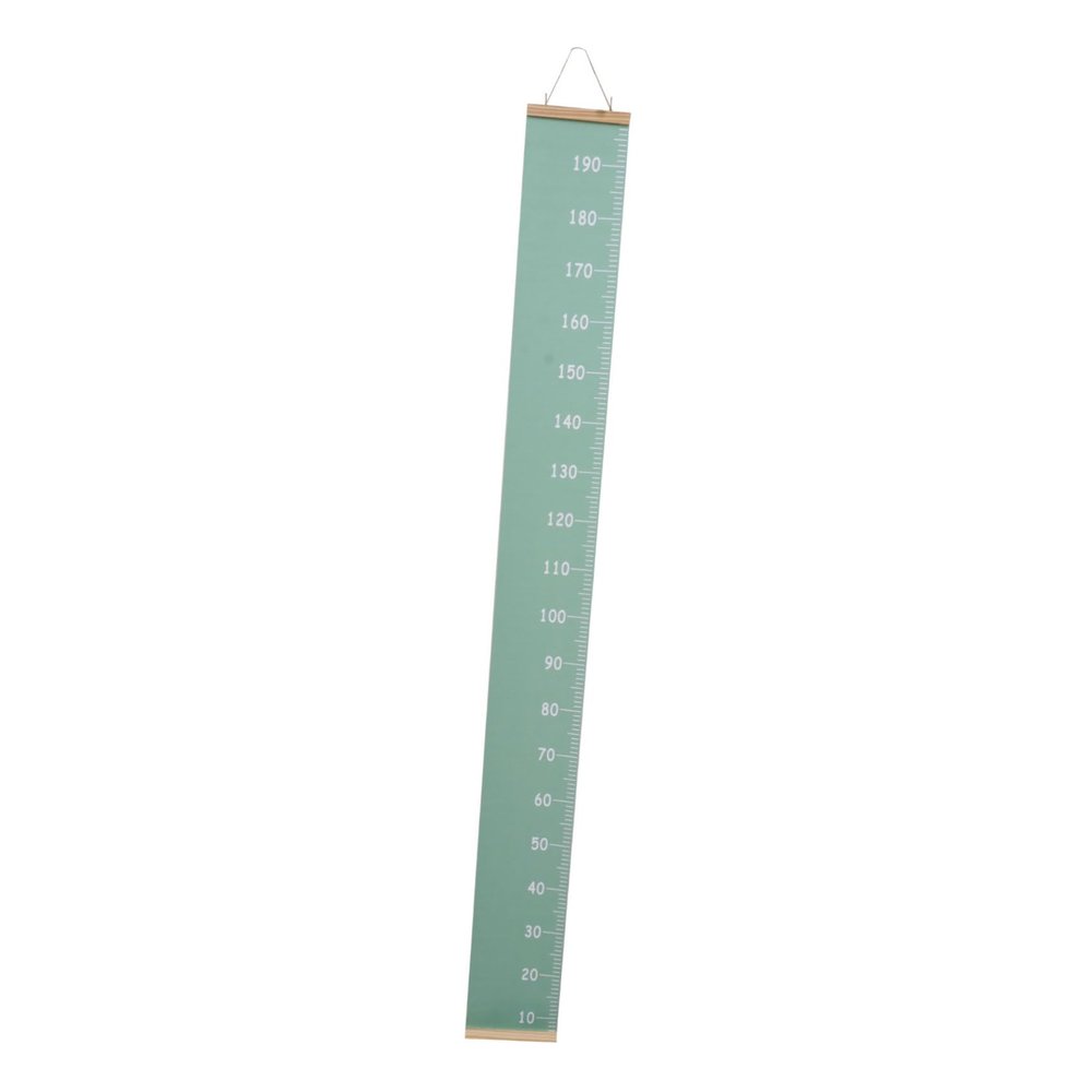 Removable Height Chart for Children, Green Canvas, Wooden Wall Decor