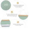 Removable Height Chart for Children, Green Canvas, Wooden Wall Decor view 3