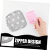 MOLUCKFU 2-Piece Portable Period Storage Pouches for Women, Reusable Zippered Hygiene Organizers with Polka Dots view 2