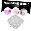 MOLUCKFU 2-Piece Portable Period Storage Pouches for Women, Reusable Zippered Hygiene Organizers with Polka Dots view 4