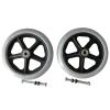 HTDRE 7-Inch Wheelchair Replacement Front Wheels with Bearings, Gray, 1 Pair view 1
