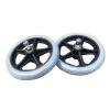 HTDRE 7-Inch Wheelchair Replacement Front Wheels with Bearings, Gray, 1 Pair view 2