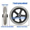 HTDRE 7-Inch Wheelchair Replacement Front Wheels with Bearings, Gray, 1 Pair view 3