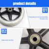 HTDRE 7-Inch Wheelchair Replacement Front Wheels with Bearings, Gray, 1 Pair view 4