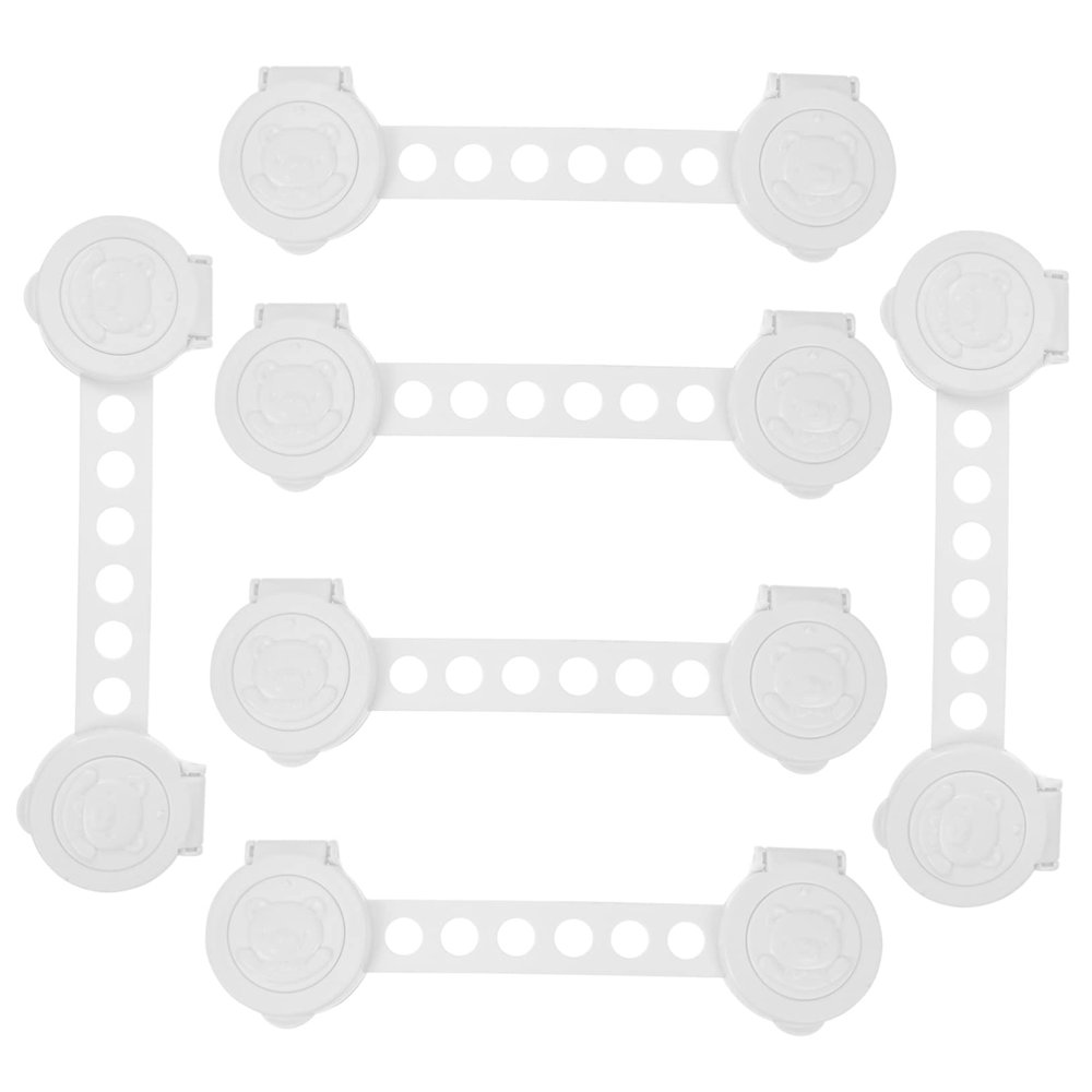 6-Count Child Safety Locks for Cabinets and Drawers, White