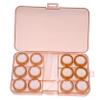 MOLUCKFU Portable Contact Lens Case, Dustproof Plastic Storage Box, Lightweight, Brown, for Backpacks and Suitcases view 1