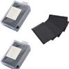 20 Black Magic Bangs Hair Pads, Square Plastic Styling Holders view 1
