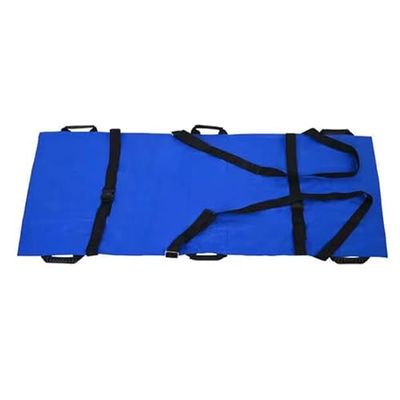 Portable Foldable Medical Rescue Stretcher with Carrying Bag, Blue, 70.9 x 27.6 in