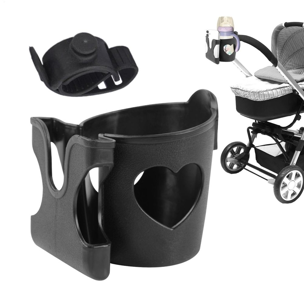 Adjustable Cup and Phone Holder for Strollers, Scooters, Wheelchairs, and Walkers