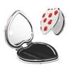 InOmak Red Petals Travel Makeup Mirror, Double-Sided Compact Mirror with Magnification view 1