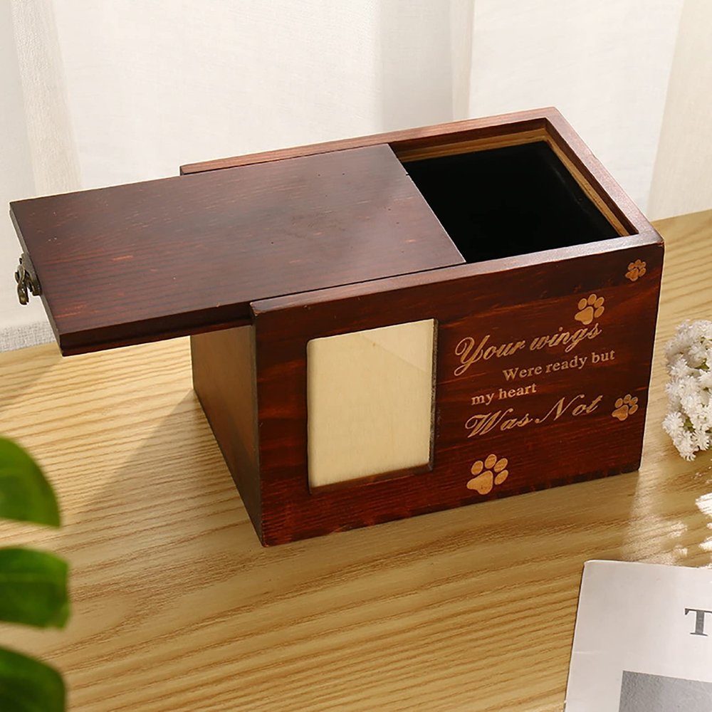 YLMKMVLCZC et Urn for Dogs and Cats, Wooden Pet Ashes Keepsake Memorial Box