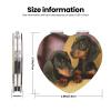 InOmak Dachshund Puppies Travel Makeup Mirror, Double-Sided Compact Pocket Mirror with Magnification view 3
