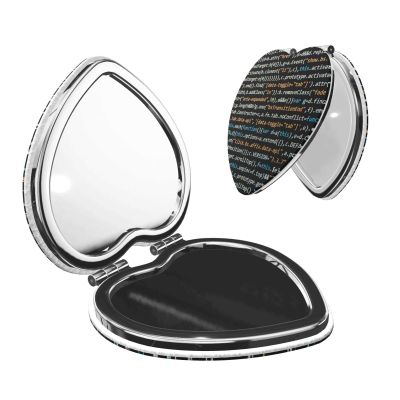 InOmak Programmer Programming Code Travel Makeup Mirror, Portable Pocket Mirror, Double-Sided Magnifying Cosmetic Mirror