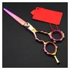 AYCDL Left-Handed Stainless Steel Salon Hair Cutting Shears, Purple, No Bag view 2