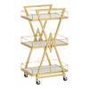 Metal Spa Trolley with 3 Shelves and Wheels view 1
