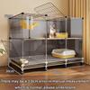 GUQASDV Black Indoor/Balcony Cat Cage with Wheels, 106 × 36 × 82 cm view 2