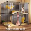 GUQASDV Black Indoor/Balcony Cat Cage with Wheels, 106 × 36 × 82 cm view 4