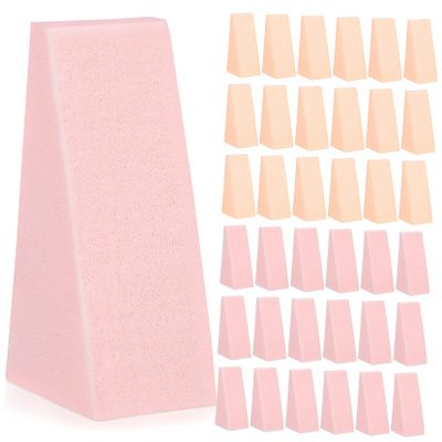 96 Triangular Makeup Sponges for Precise Application