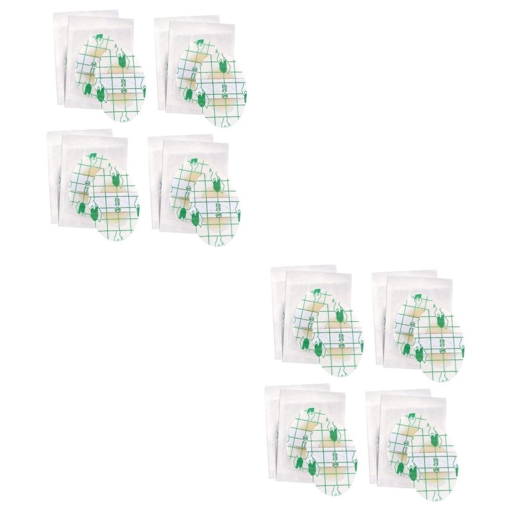 FRCOLOR 2 Sets Hydrocolloid Heel Pads, 16 Pieces Each, Gel Heel Socks for Women with Cracked Heels and Shoe Protection