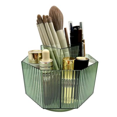 LiteTour Rotating Desk Organizer with Multiple Compartments for Makeup, Skincare, and Office Supplies