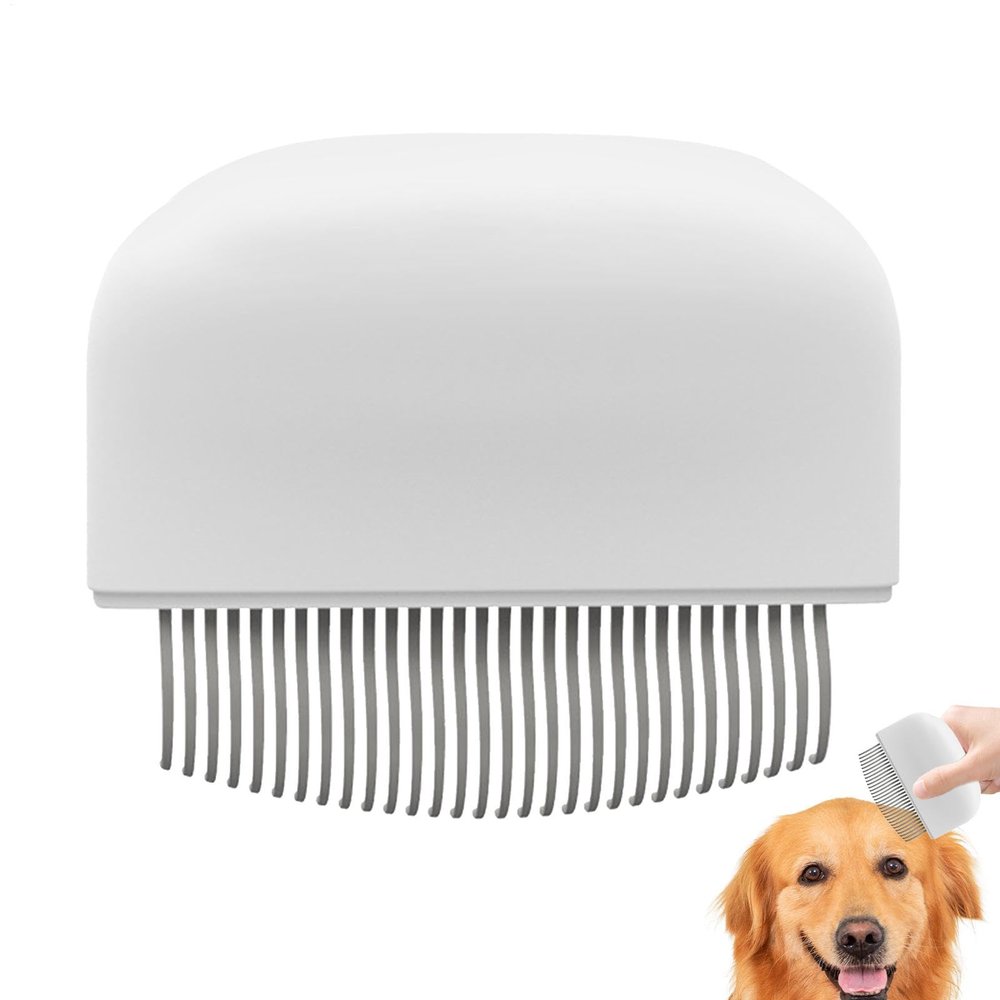 Cat Brush for Long-Haired Cats, Gentle Shedding Tool, Nylon & Stainless Steel Grooming Tool for Short and Long Hair, 3.54 x 3.07 x 1.06 in
