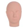 FOMIYES Mannequin Head for Eyelash Extension Practice, Beige Silicone with Female Face view 1