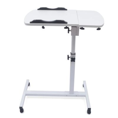 RUWLFE Rolling Bedside Table, Height-Adjustable Laptop and Sofa Desk