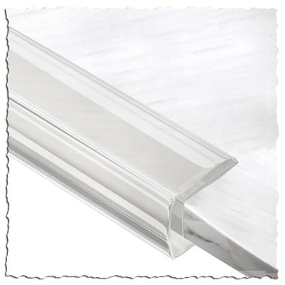 WXGMP Transparent U-Shaped Edge Guard with Clamp Profile